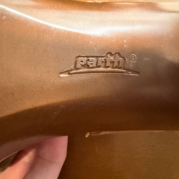 EARTH Leather Cutout Slingback Boho Sandals Wooden Heel size 9 - Picture 6 of 10